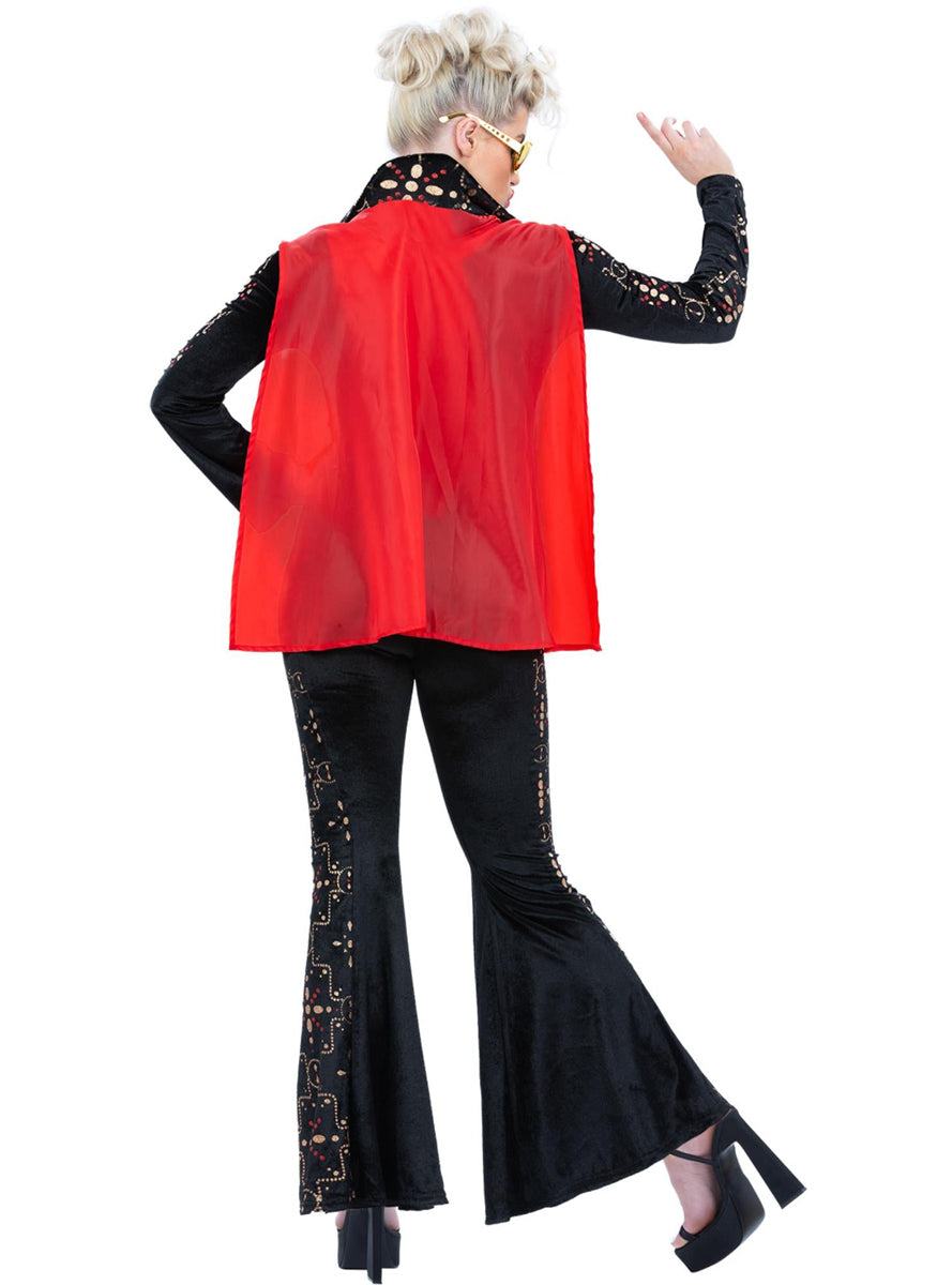 Womens Deluxe Plus Size Elvis Presley Costume - Back Image