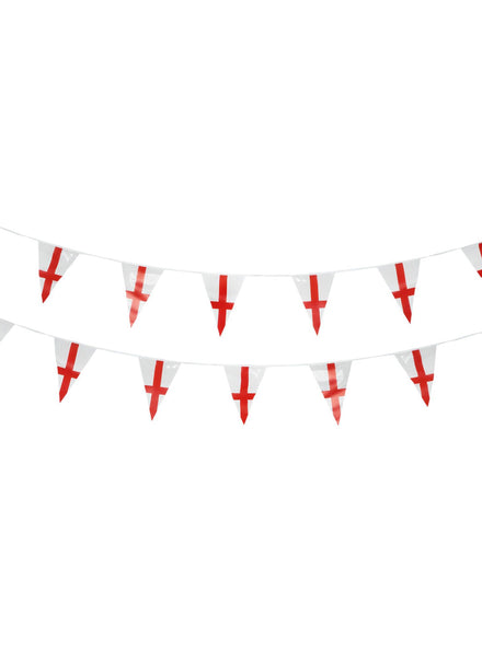 Hanging English Flag Bunting Decoration - Main Image