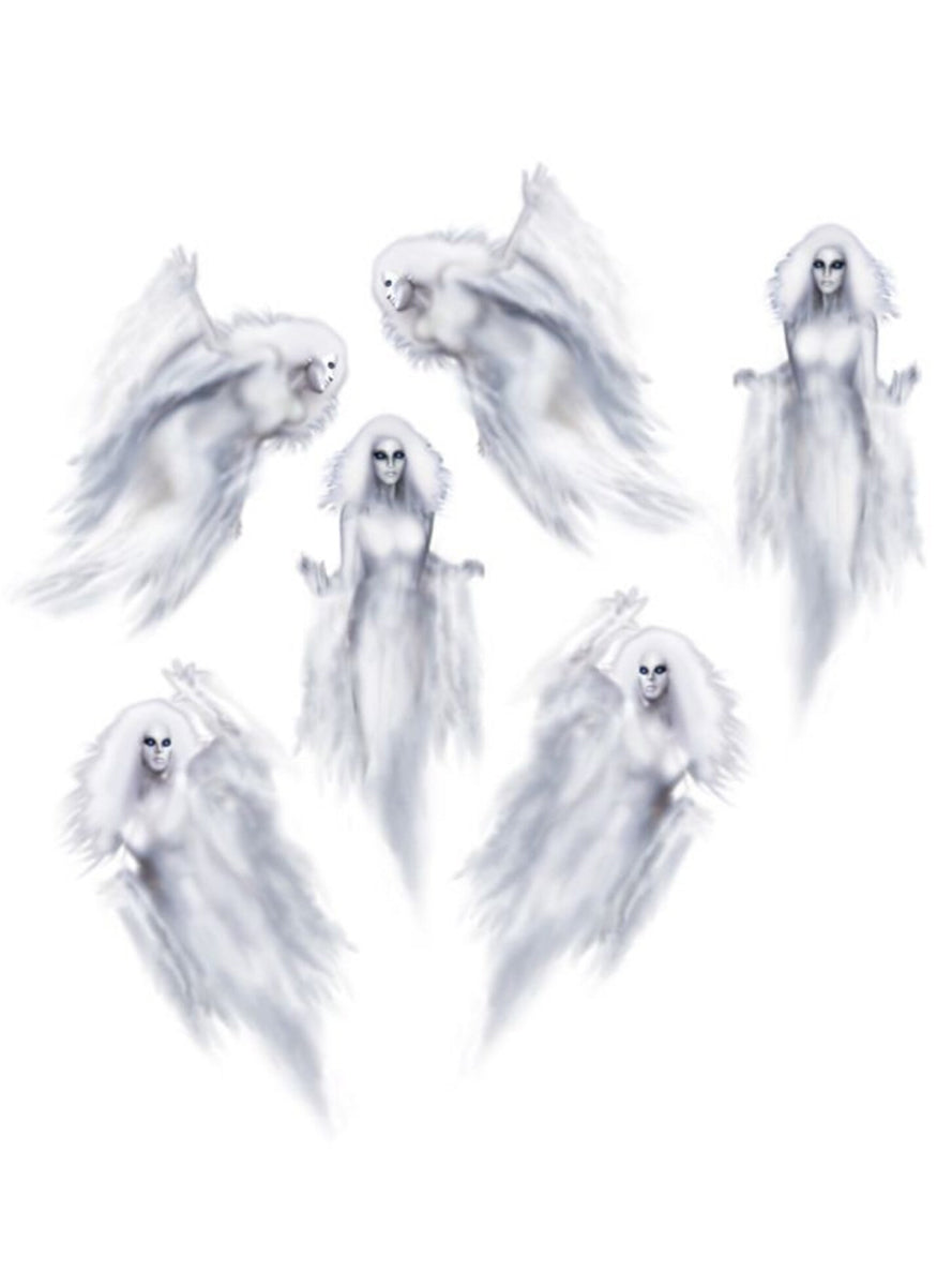 Pack of 6 Ethereal Halloween Ghost Cut Outs - Main Image