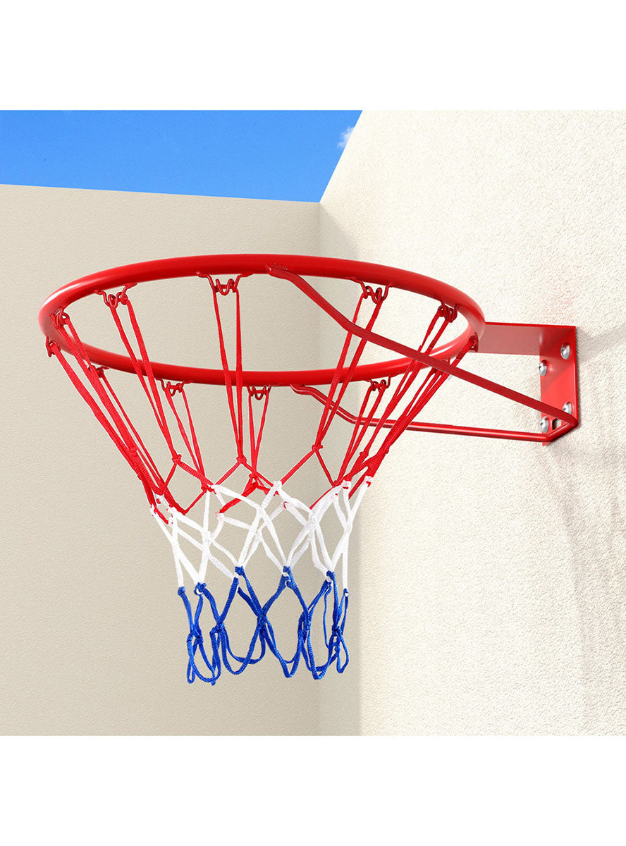 Everfit Basic Red Wall Mounted Basketball Ring With Net Alternate Image