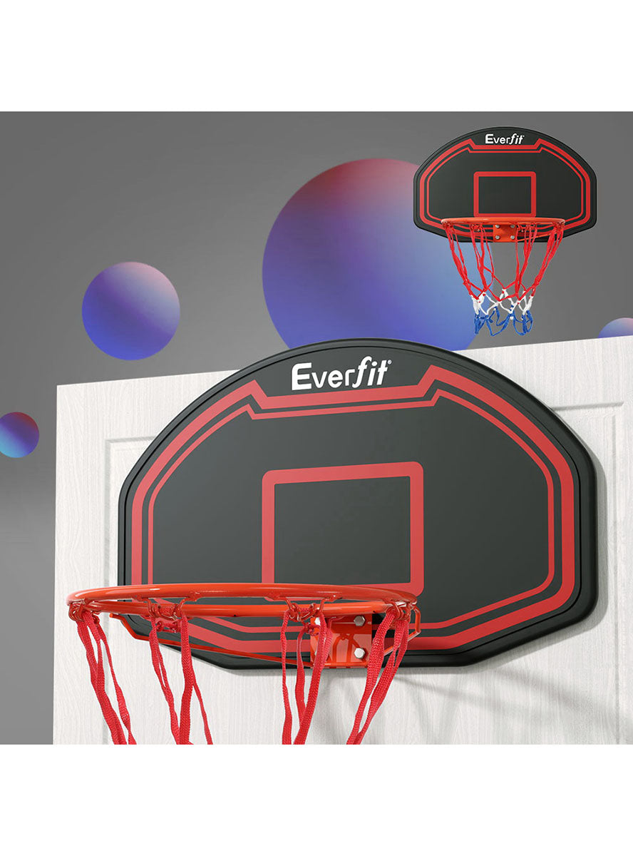 Everfit Wall Or Door Mounted Red And Black Basketball Hoop Alternate Image