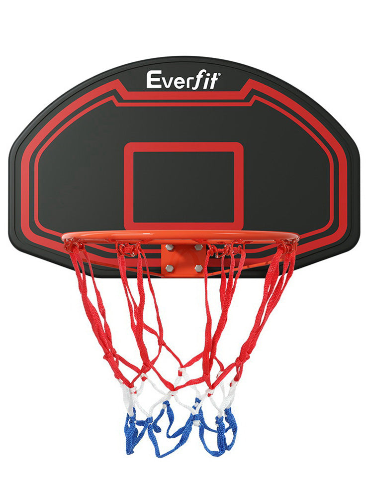 Everfit Wall Or Door Mounted Red And Black Basketball Hoop Front Image
