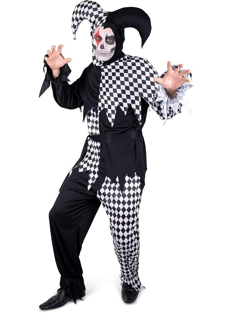 Evil Harlequin Mens Jester Costume - Main Image