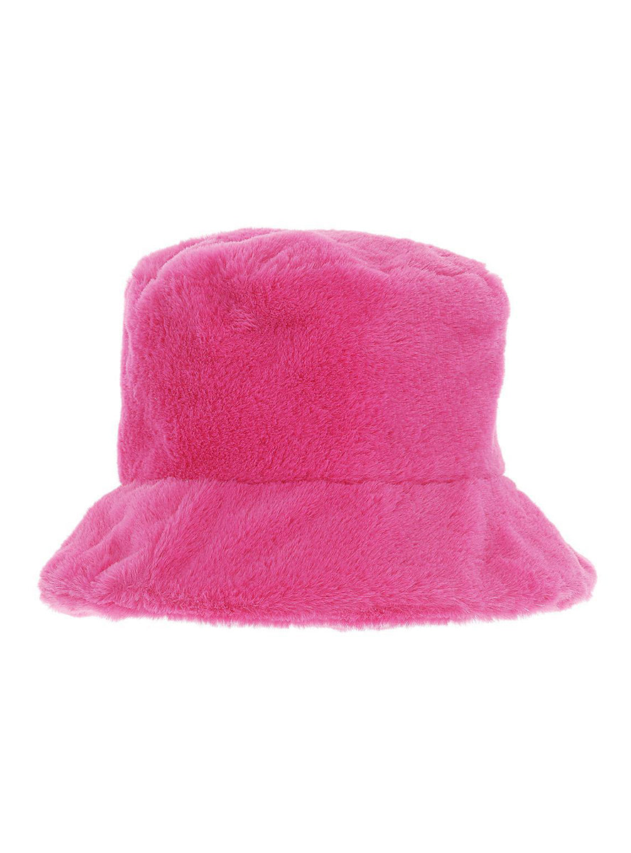 Mens 1990s furry bright pink costume bucket hat - Alternative image