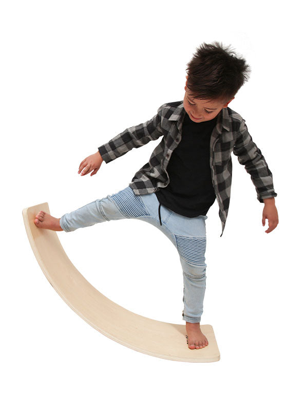 Felt Backed Kids Wooden Toy Wobble Board - Lifestyle Image 1