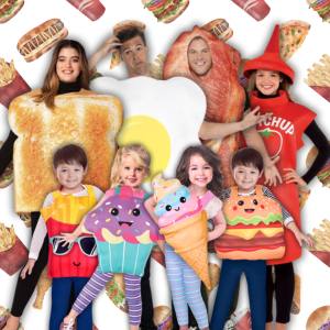 Image of people in food and drink costumes