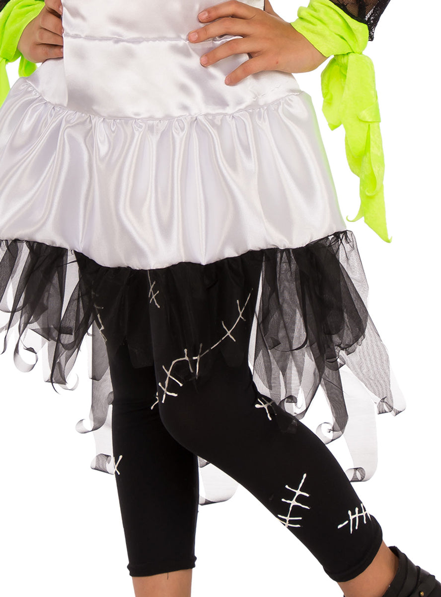 White Frankenstein Bride Girls Halloween Costume - Close Image
