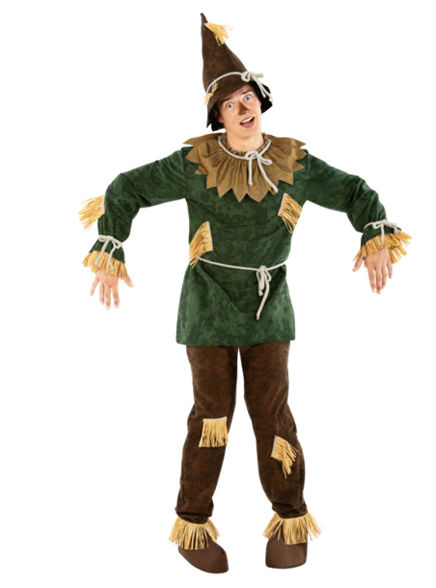 Plus Size Mens Wizard Of Oz Friendly Scarecrow Character Costume