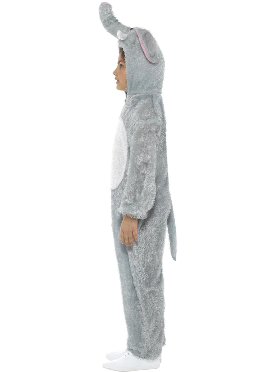 Girls elephant grey fur onesie - Side image