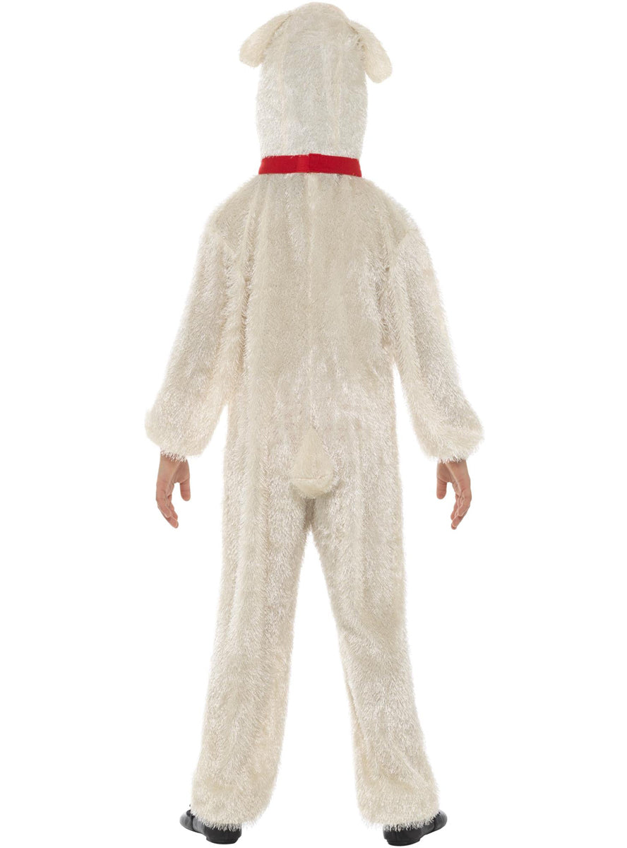 Kids white sheep onesie costume - Back image