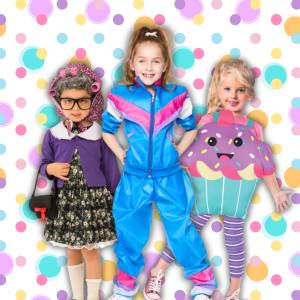 Image of girls in general and funny costumes