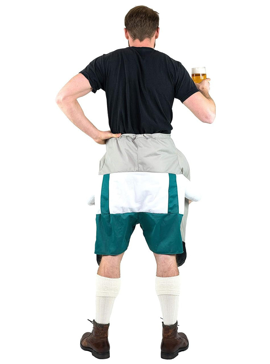 German Lederhosen Novelty Adults Piggyback Costume - Back Image