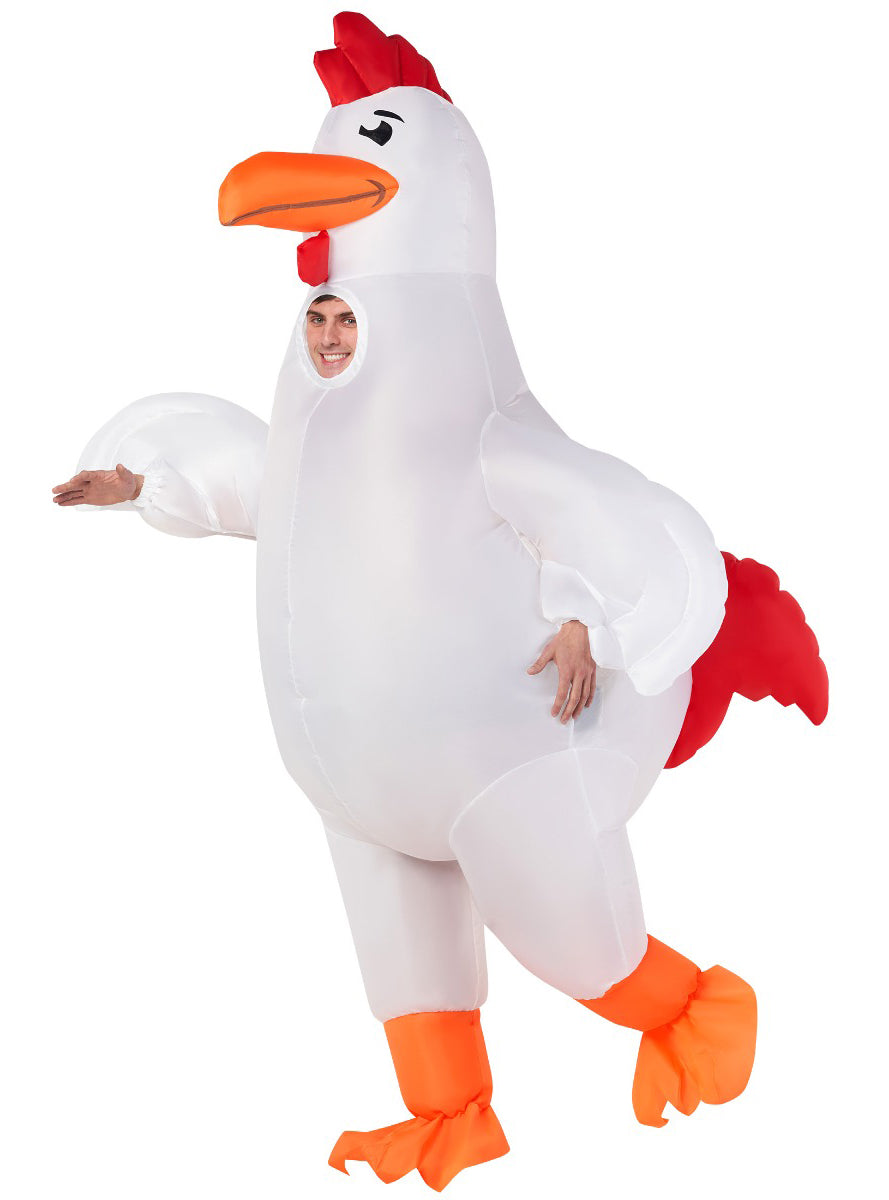 Inflatable Chicken Adults Costume - Alternate Image