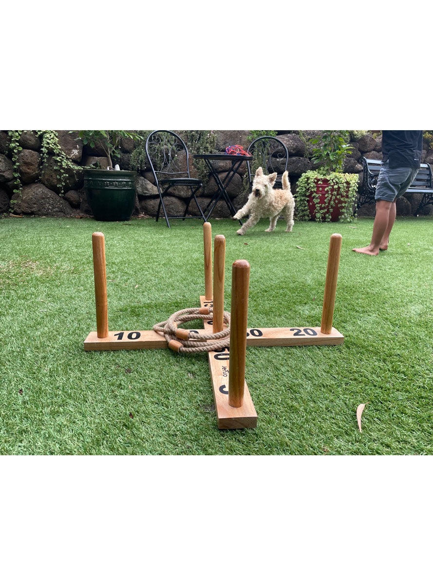 Giant Quoits Wooden Rope Toss Party Game - Alternative Image 3