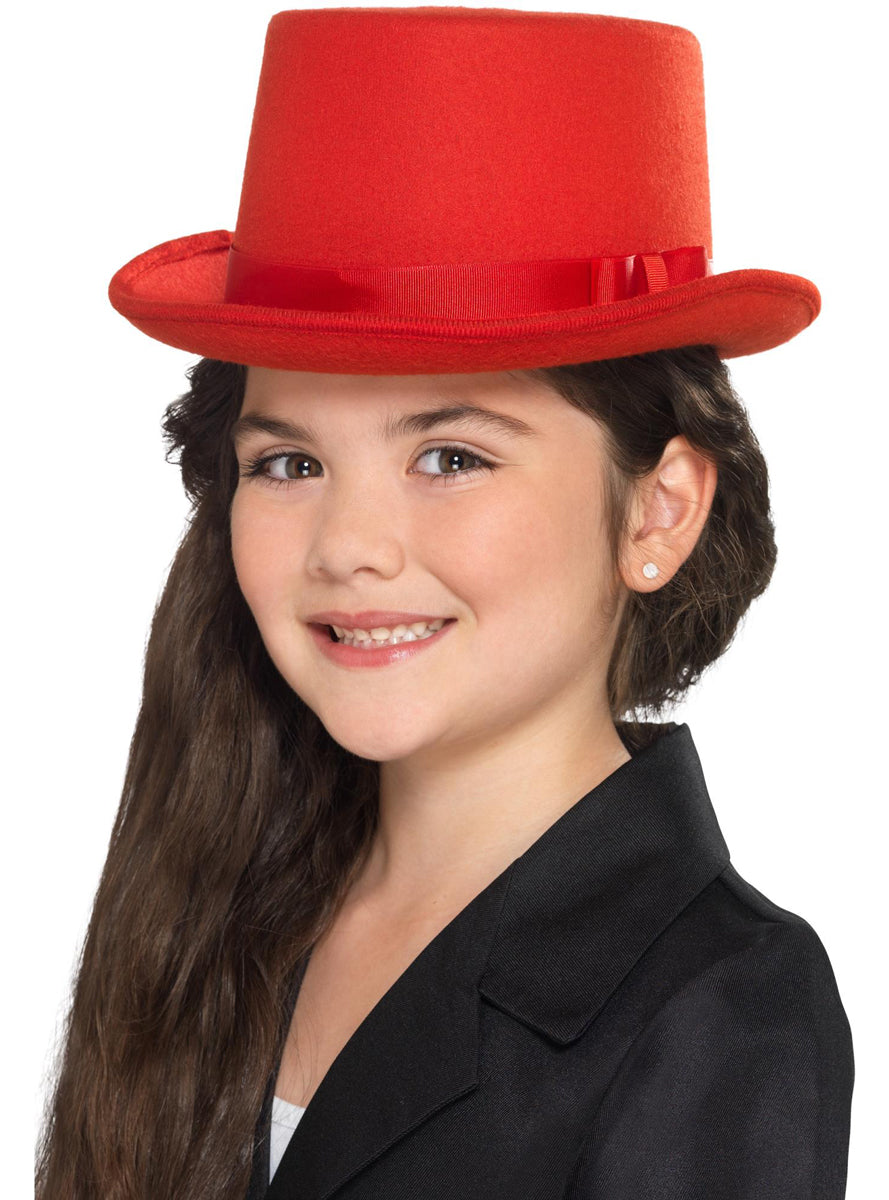 Girls Red Top Hat