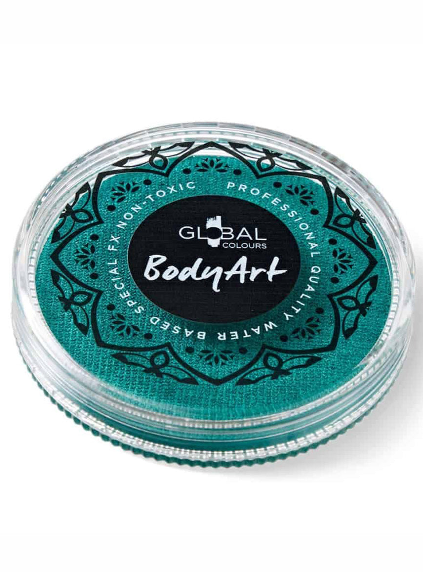 Global 32g Pearl Emerald Green Face and Body Cake Makeup - Main Image