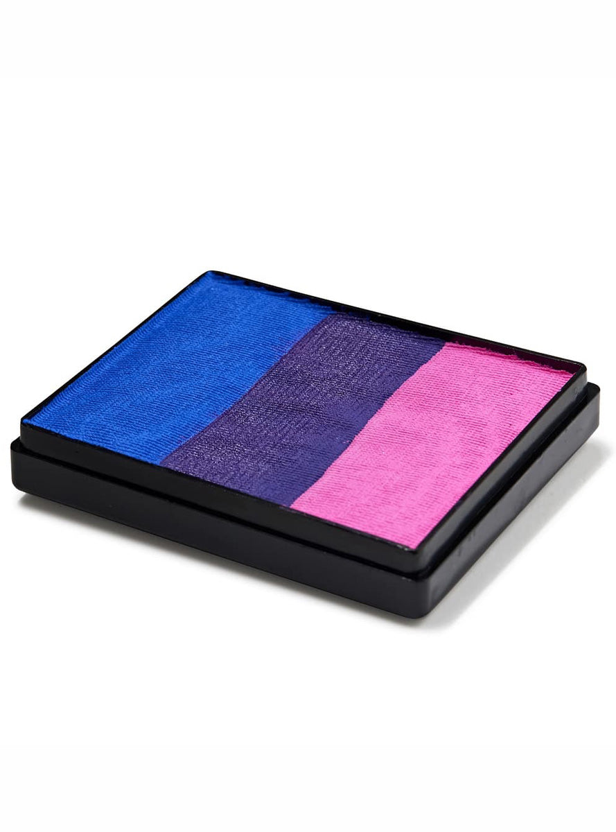 Global Colours 50g Blue Pink and Purple Split Cake Makeup - Main Image