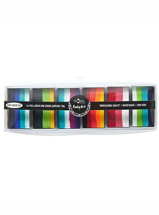 Global Rainbow Burst 6 Pack Refillable Face Painting FX Palette - Alternative Image 1