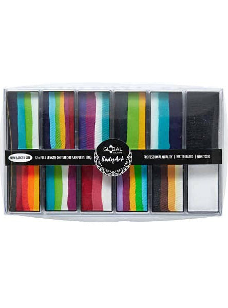 Global Rainbow Explosion 12 Pack Refillable Face Painting FX Palette - Alternative Image 1