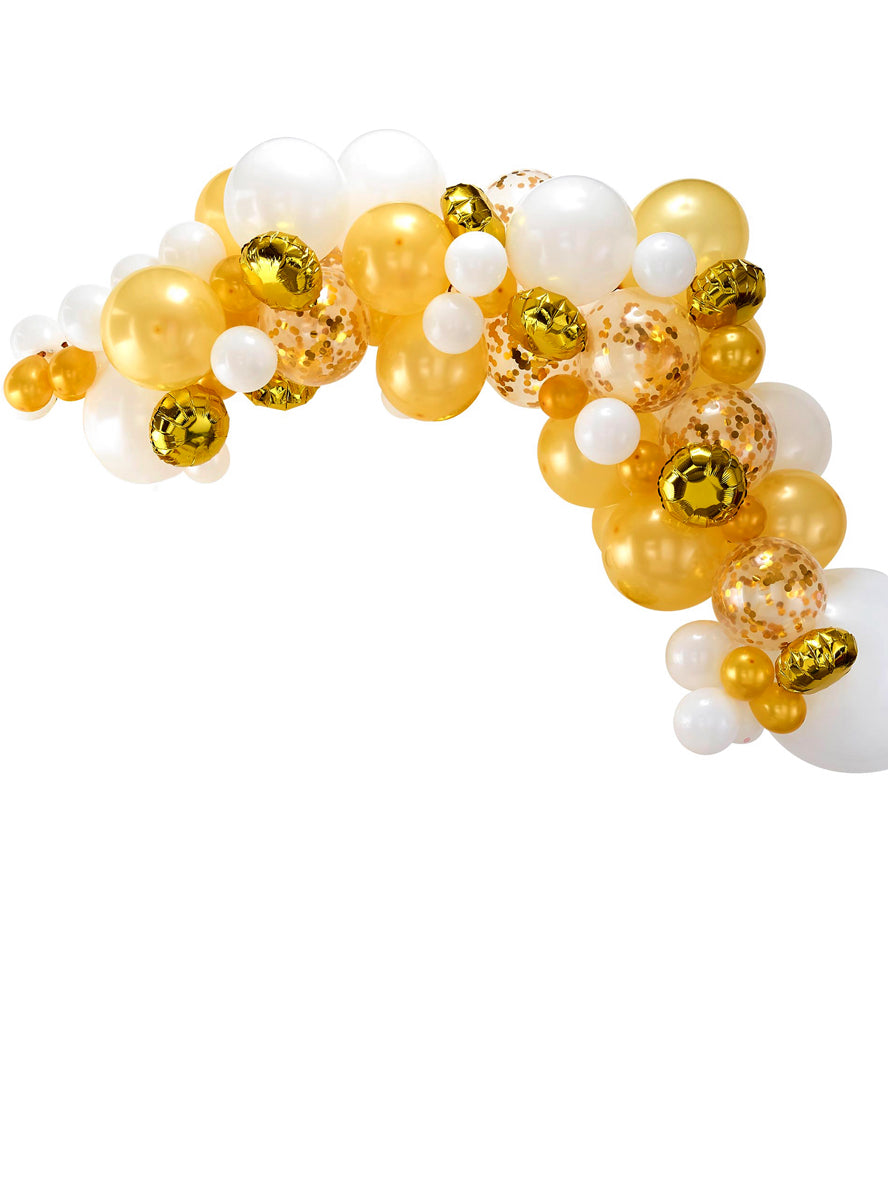 balloon arch ready to assemble in gold - main image