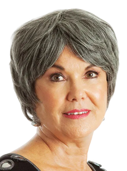 Granny Womens Short Grey Old Lady Costume Wig - Main Image