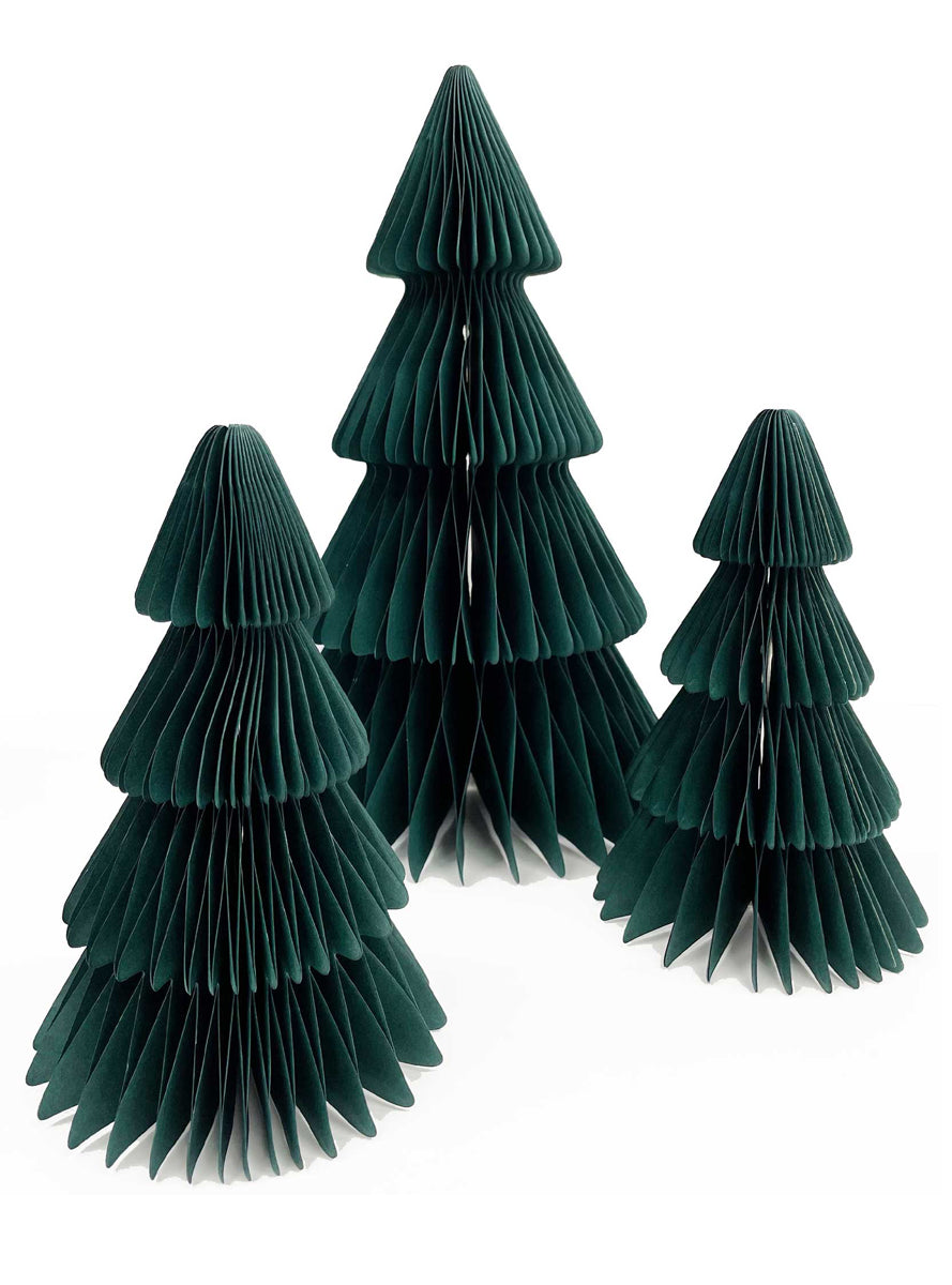 Green Christmas Tree Honeycomb Decoration 20cm Alternative Image 1