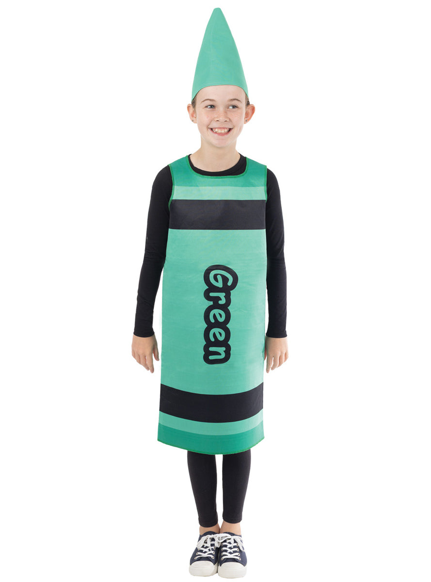 Green Crayon Kids Book Week Tabard Costume - Main Image