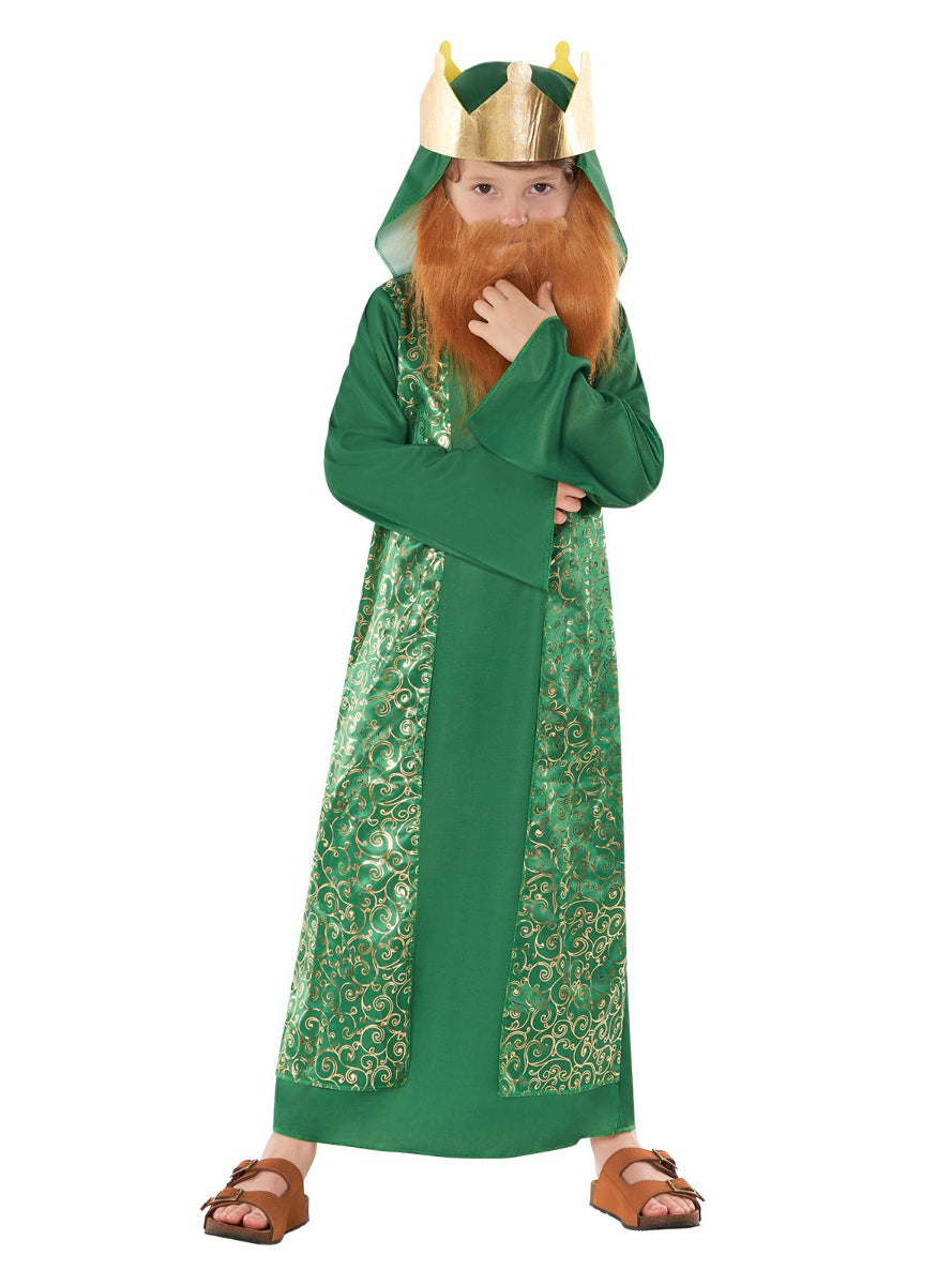 Boys Green Nativity King Biblical Christmas Costume Alternative Image