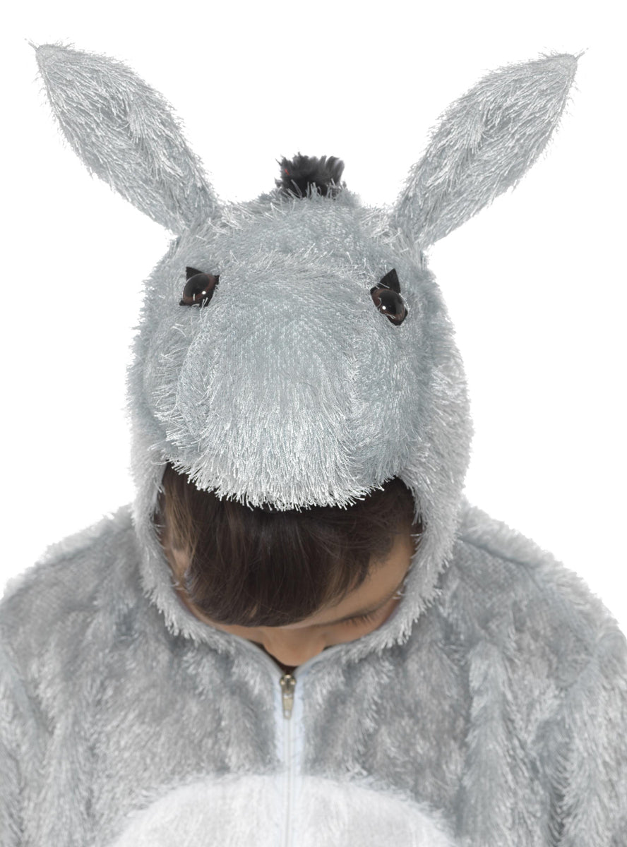 Kids animal donkey onesie costume - Hood image