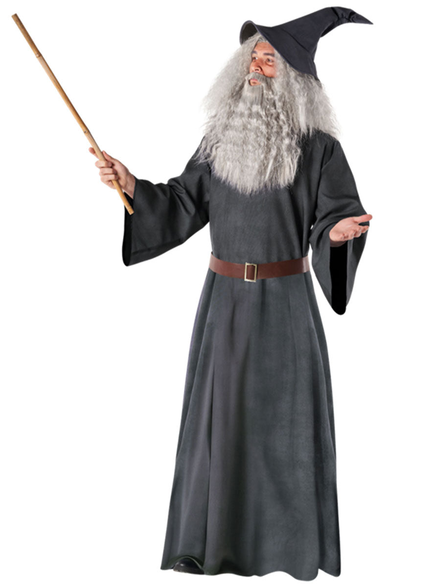 Mens Deluxe Grey Wizard Gandalf Lord Of The Rings Costume Main Image