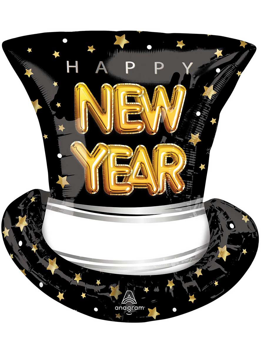 Hat Shaped 60cm Supershape Happy New Year Foil Balloon