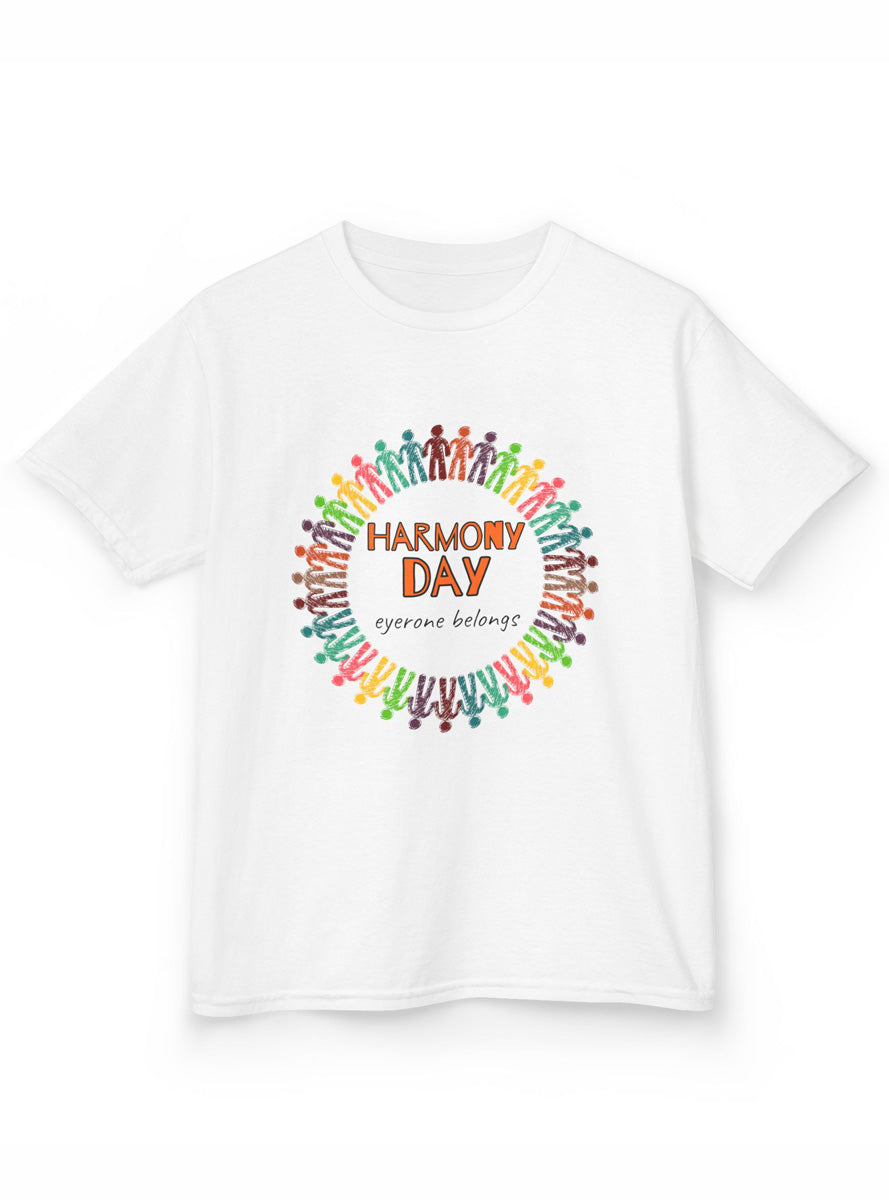 Everyone Belongs Teens White Harmony Day Shirt