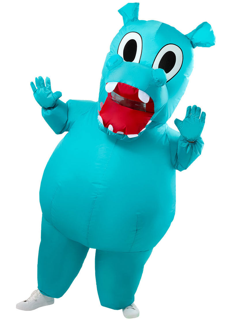 Hasbro Blue Hungry Hippo Adults Inflatable Board Game Costume - Main Image