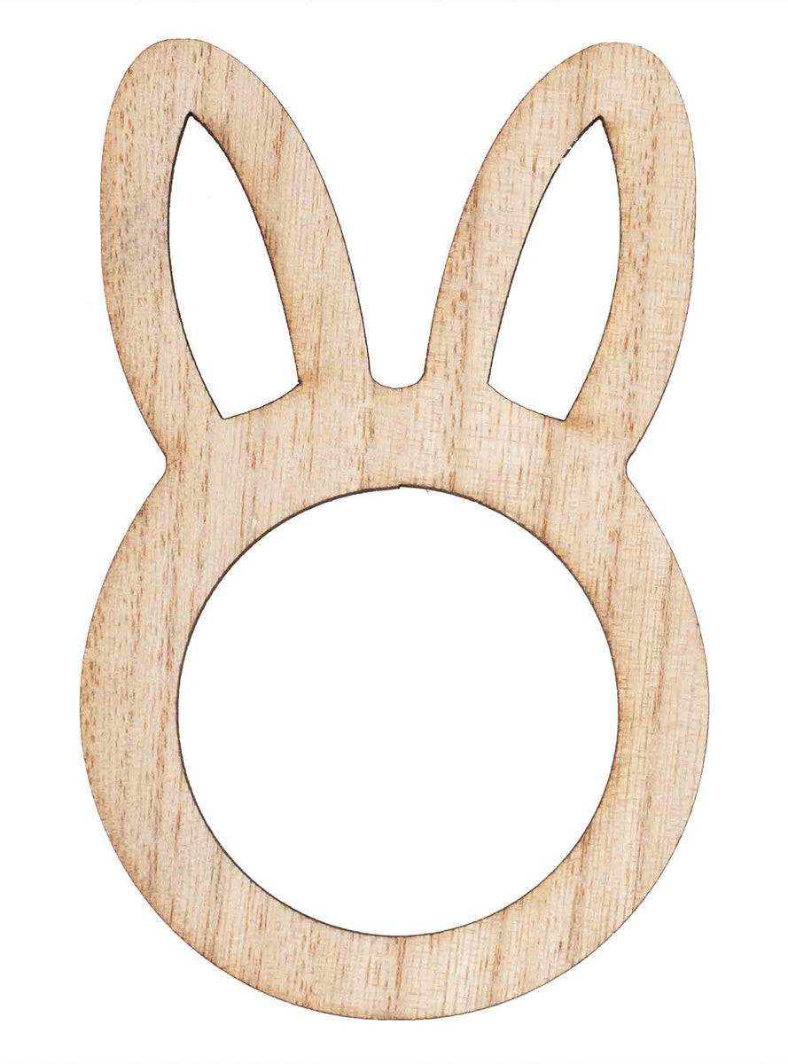 Hey Bunny 6 Pack Wooden Easter Napkin Rings – Main Image