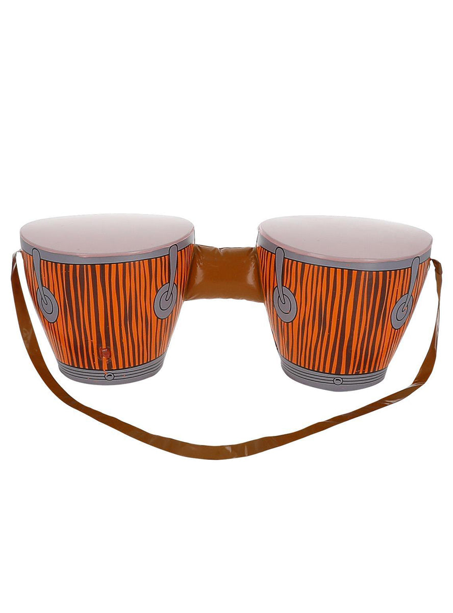 Blow up Bongo drum 60s hippie costume accessory - Alternative image