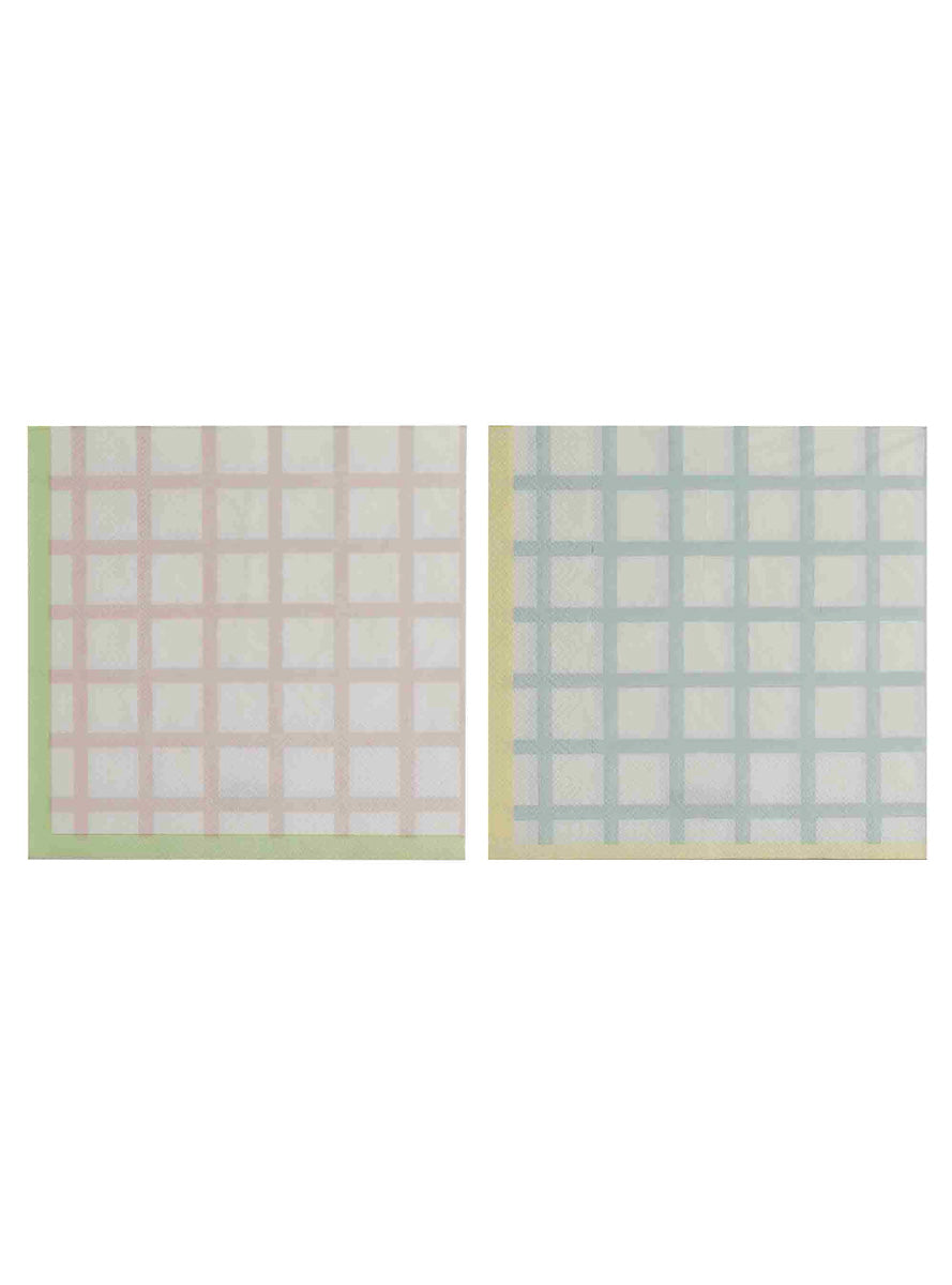 Hop Hop Hooray 16 Pack 16cm Gingham Lunch Napkins – Main Image