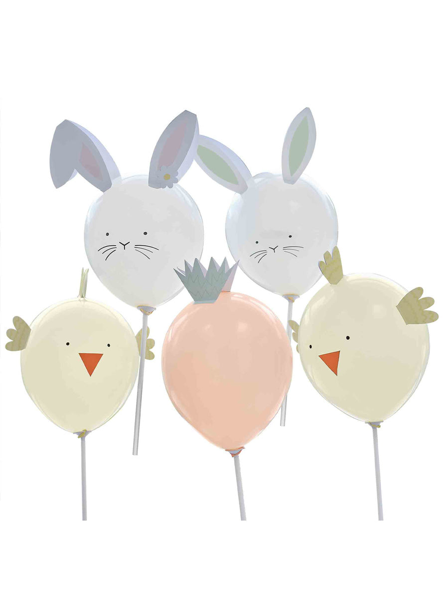 Hop Hop Hooray 5 Pack Easter Bunny And Chickens Balloons - Main Image