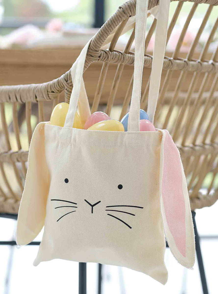 Hop Hop Hooray Easter Bunny Canvas Tote Bag – Main Image