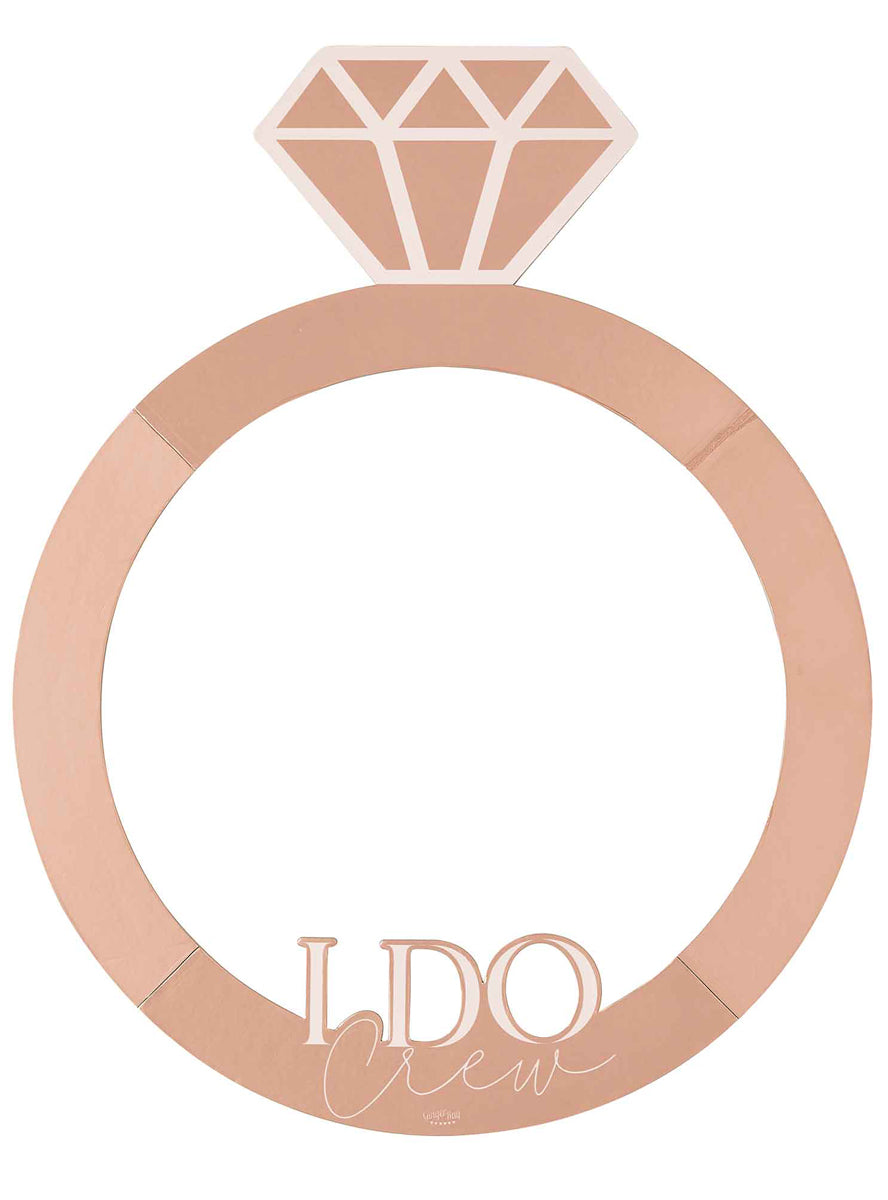 rose gold engagement ring photo booth prop - main image