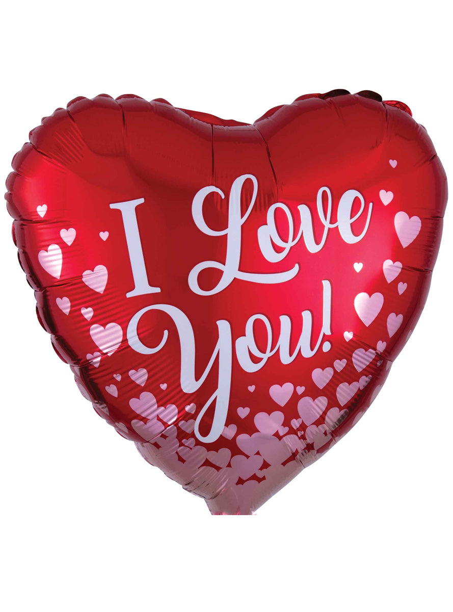 I Love You Rose Gold 45cm Heart Shaped Foil Balloon - Main Image