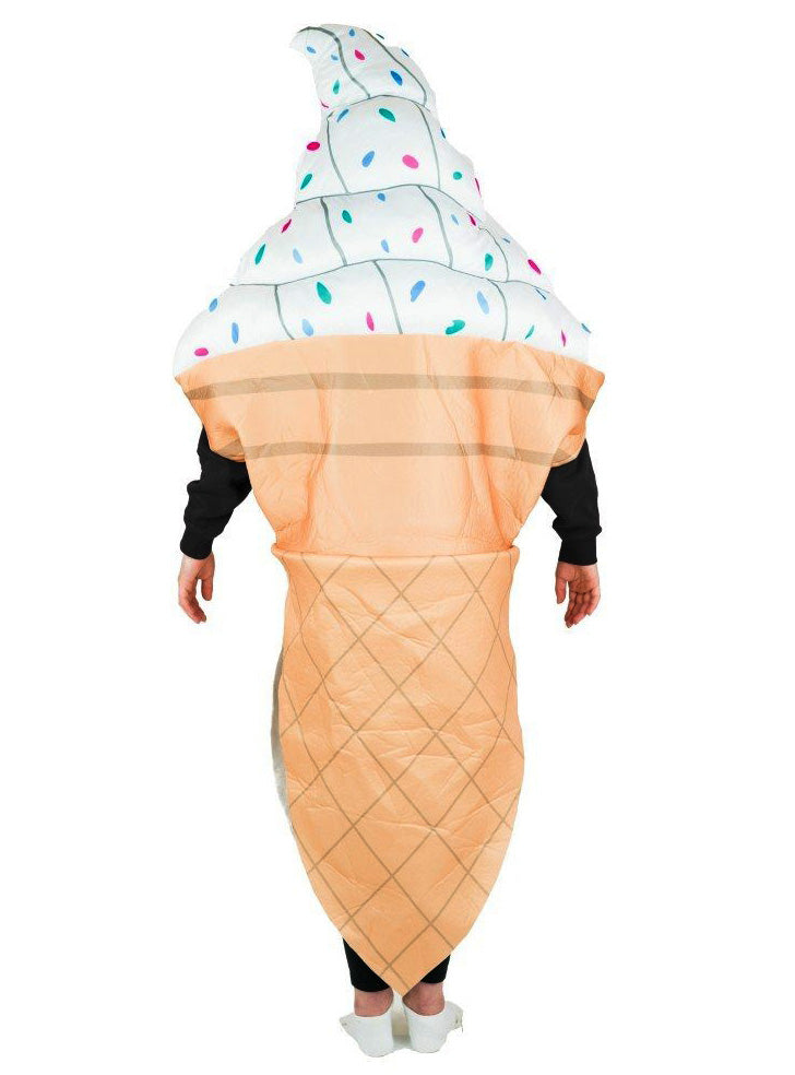 Ice Cream Cone Novelty Kids Food Costume - Back Image