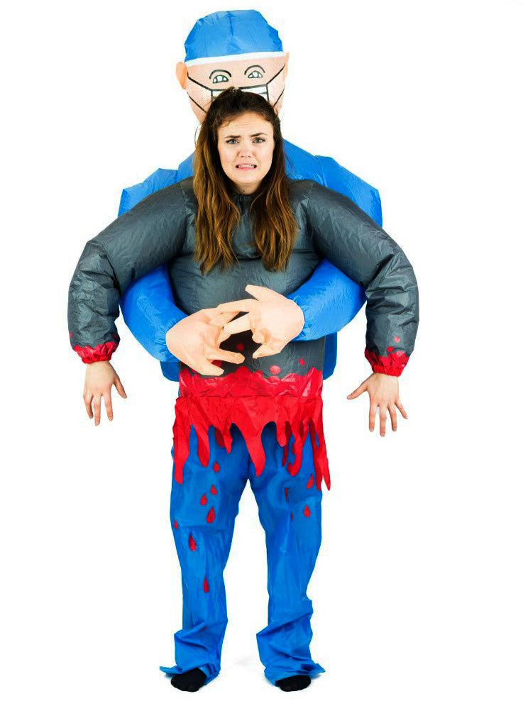 Inflatable Carry Me Doctor Adults Halloween Costume - Alternative Image