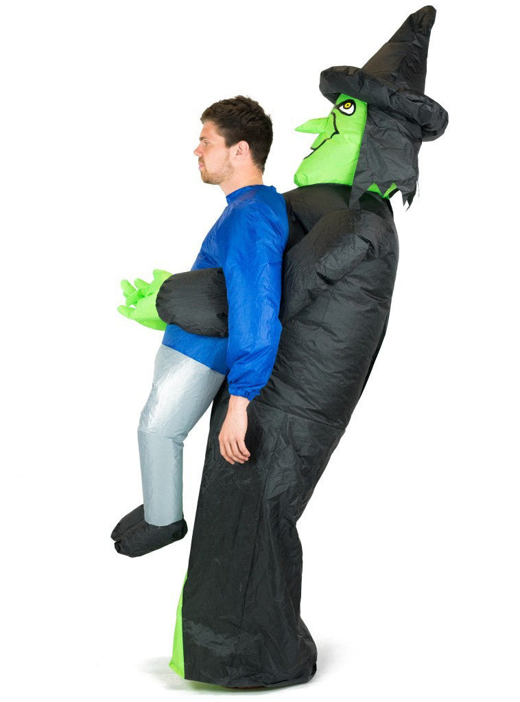 Inflatable Lift You Up Witch Adults Halloween Costume - Side Image