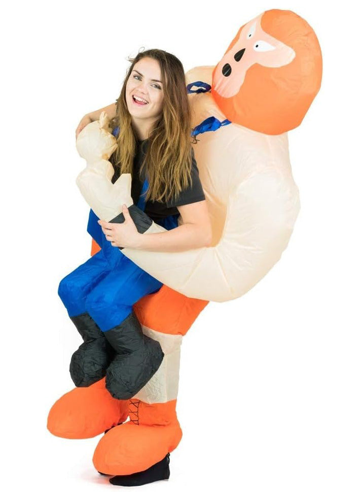 Inflatable Lift You Up Wrestler Adults Costume - Alternative Image