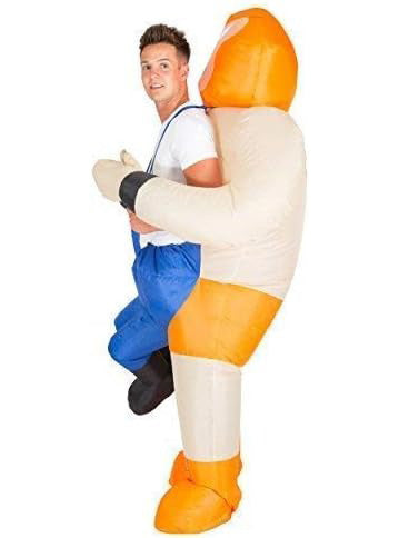 Inflatable Lift You Up Wrestler Adults Costume - Side Image