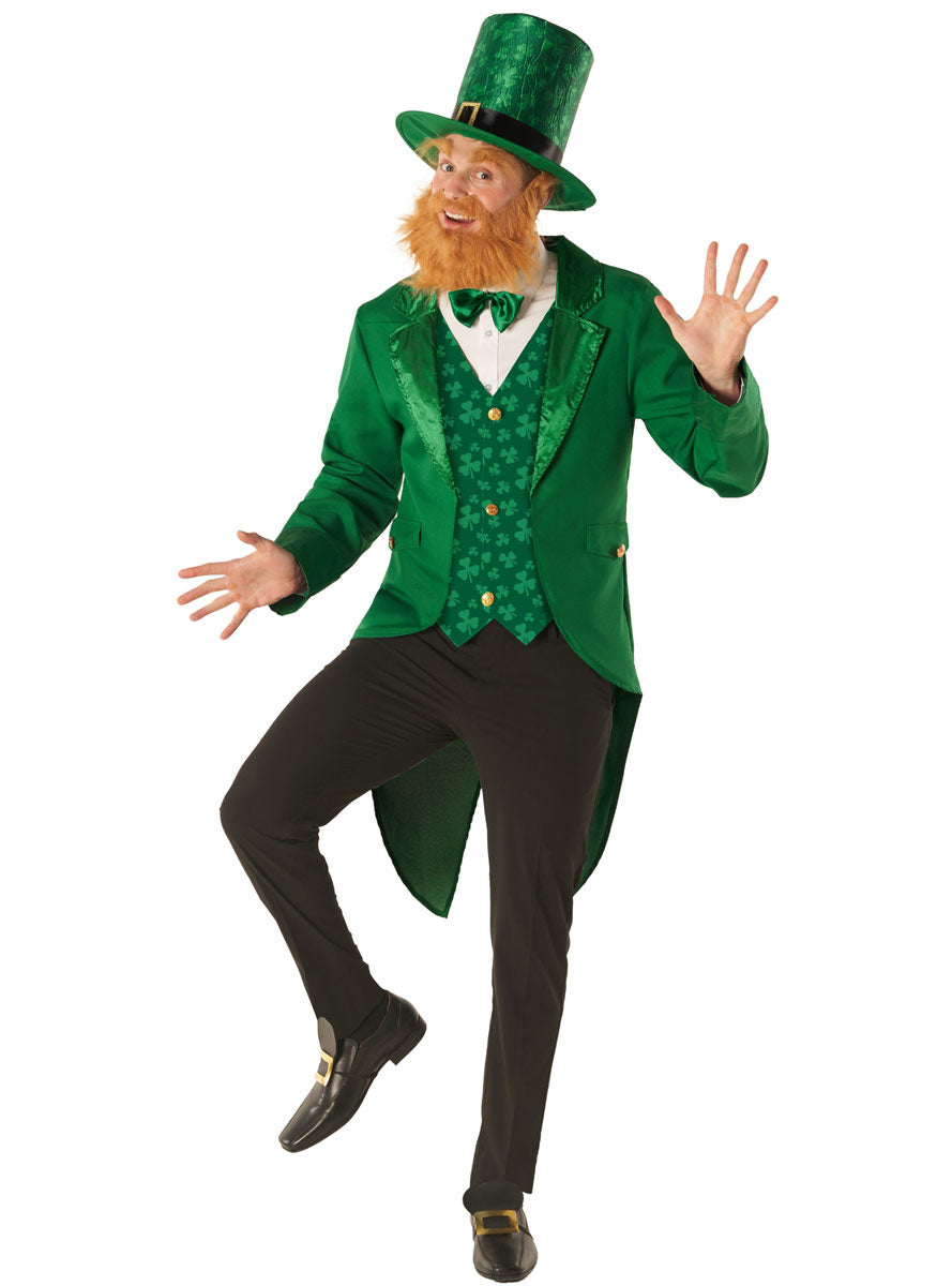 Mens Green Irish Leprechaun St Patricks Day Costume