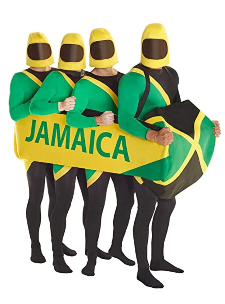Plus Size Jamaican Bobsled Mens Morphsuit - Group Image