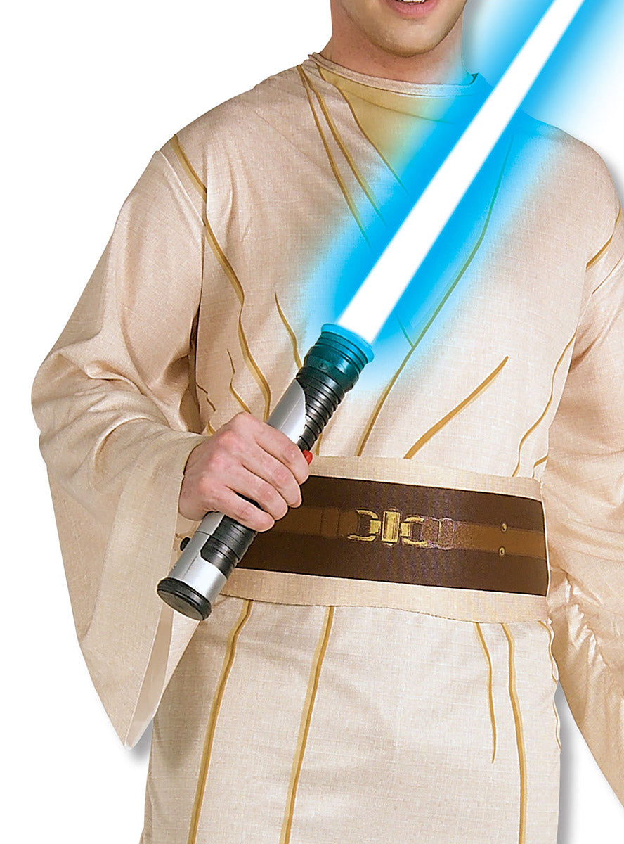 Image of Classic Jedi Knight Mens Star Wars Costume - Close Up Image 1