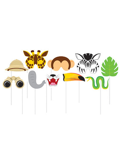 Jungle Party 10 Pack Photo Booth Props – Main Image