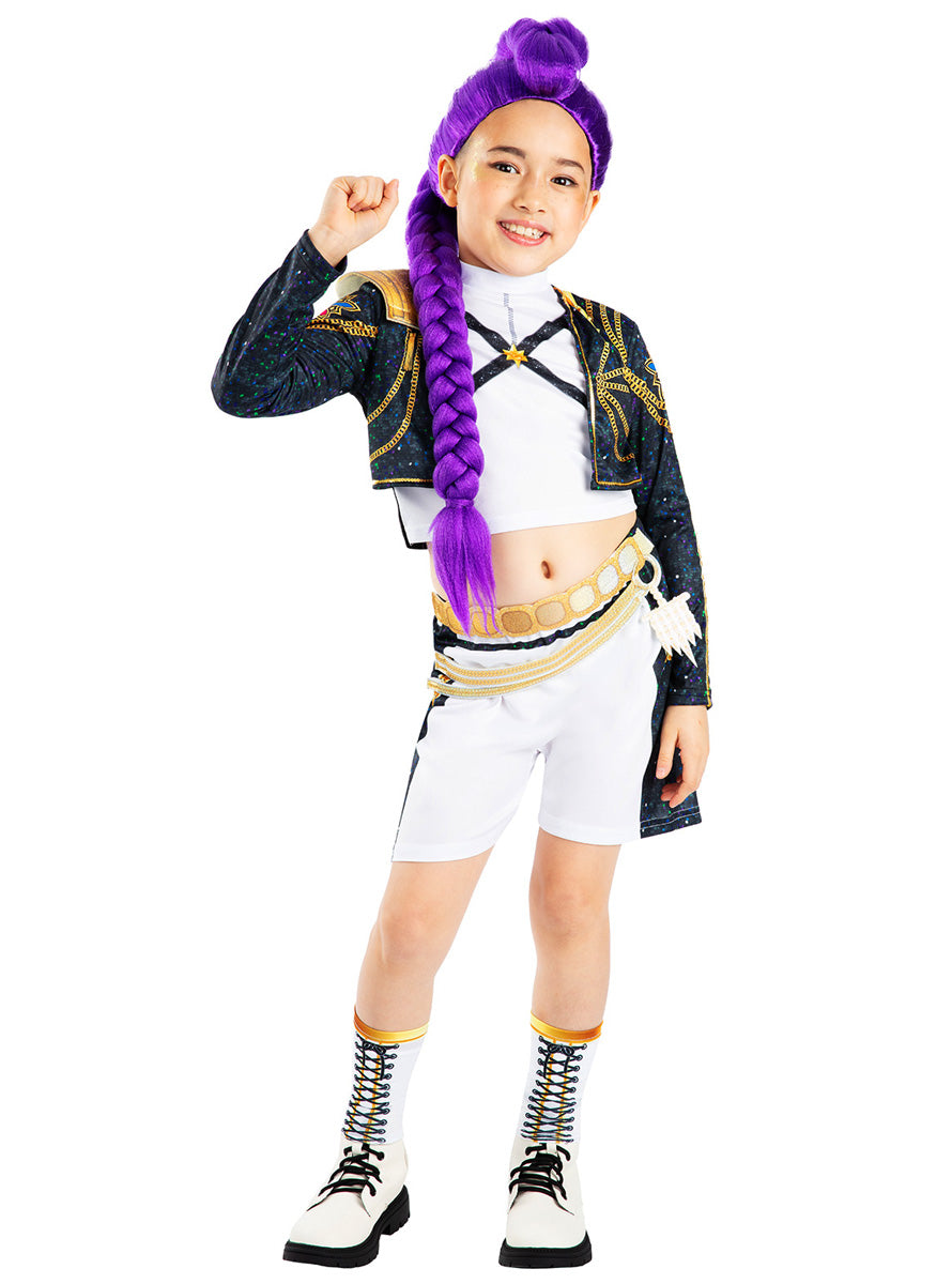 K Pop Demon Hunters Girls Deluxe Rumi Gold Costume - Alternative Image
